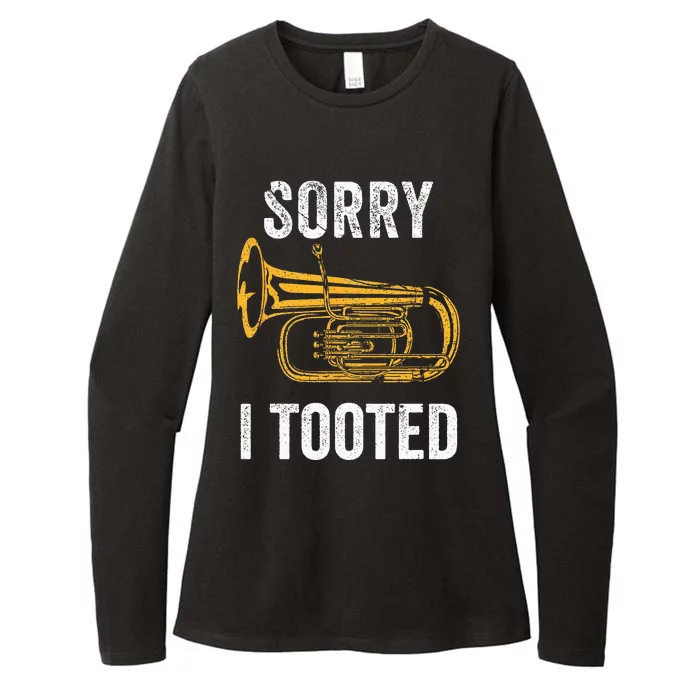 Funny Tuba Sorry I Tooted Marching Band Tuba Womens CVC Long Sleeve Shirt