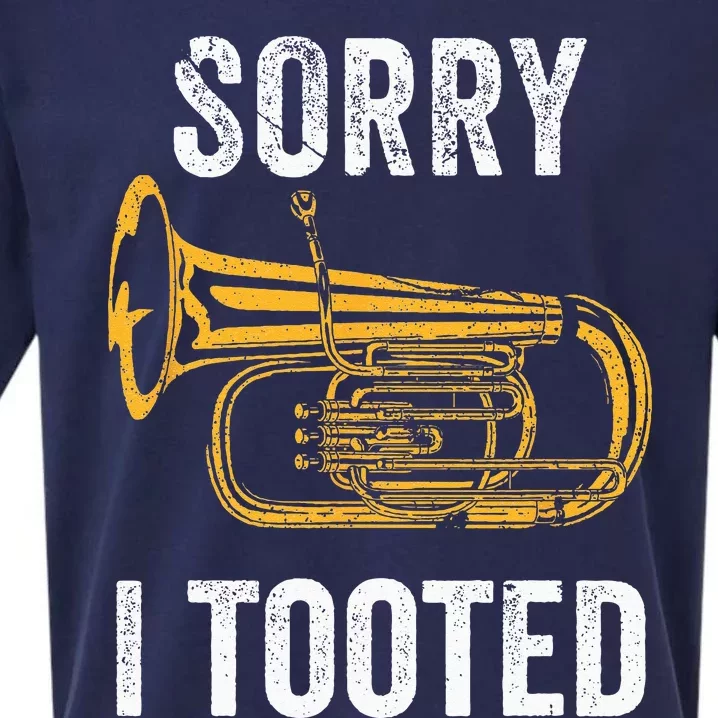 Funny Tuba Sorry I Tooted Marching Band Tuba Sueded Cloud Jersey T-Shirt