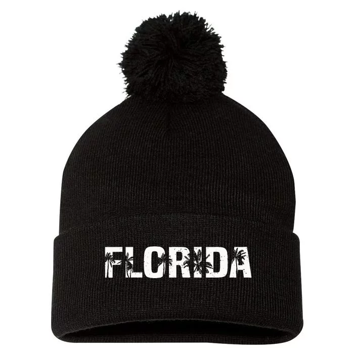 Florida The Sunshine State Pom Pom 12in Knit Beanie