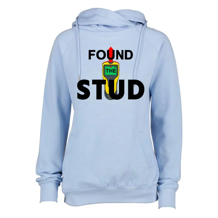 Found The Stud Meaningful Gift Womens Funnel Neck Pullover Hood