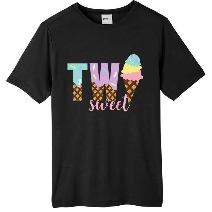 Funny Two Sweet Ice Cream 2nd Birthday ChromaSoft Performance T-Shirt