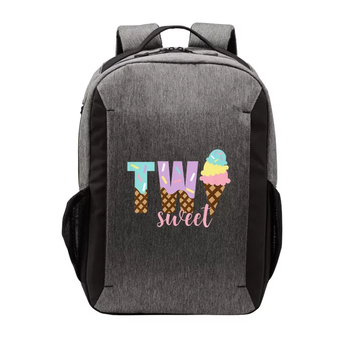 Funny Two Sweet Ice Cream 2nd Birthday Vector Backpack