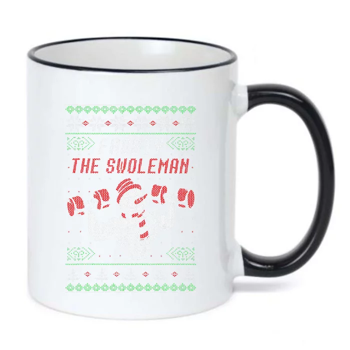 Frosty The Swoleman Funny Gymer Ugly Xmas Black Color Changing Mug