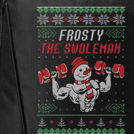 Frosty The Swoleman Funny Gymer Ugly Xmas City Backpack