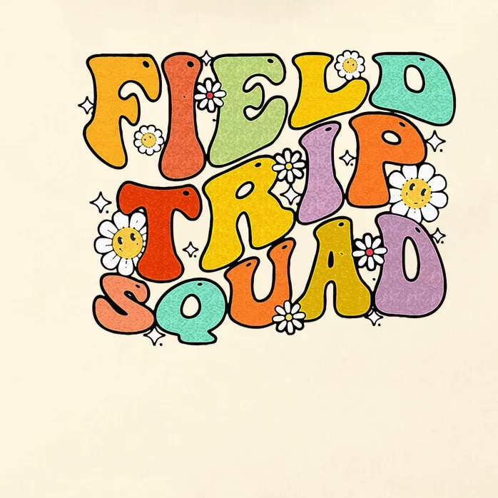 Field Trip Squad Hippie Kids Retro Groovy Field Day Teachers Zip Tote Bag