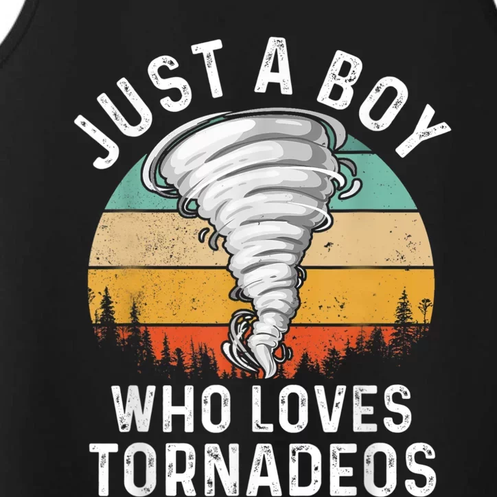 Funny Tornado Storm Chasing Twister Hurricane Boys Performance Tank