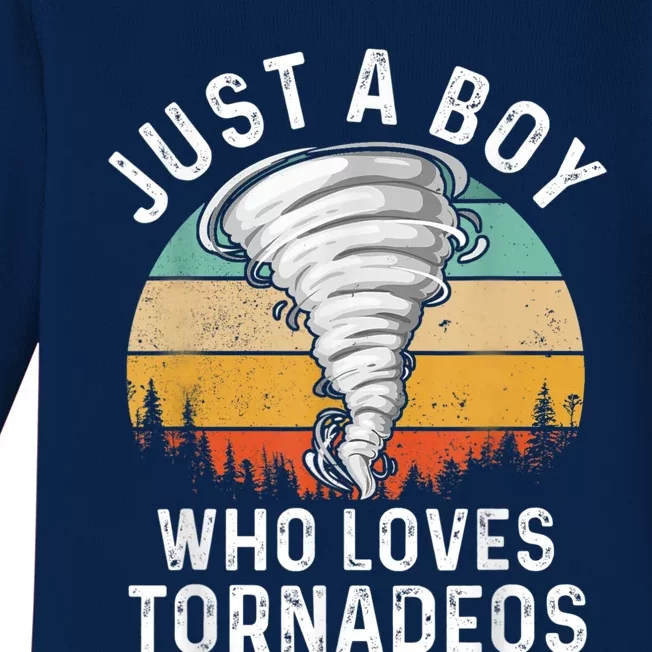 Funny Tornado Storm Chasing Twister Hurricane Boys Baby Long Sleeve Bodysuit