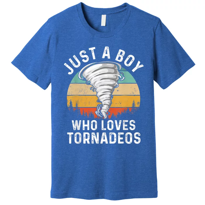 Funny Tornado Storm Chasing Twister Hurricane Boys Premium T-Shirt