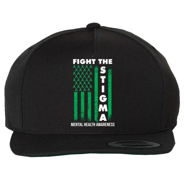 Fight The Stigma Tal Health Awareness Gift Wool Snapback Cap