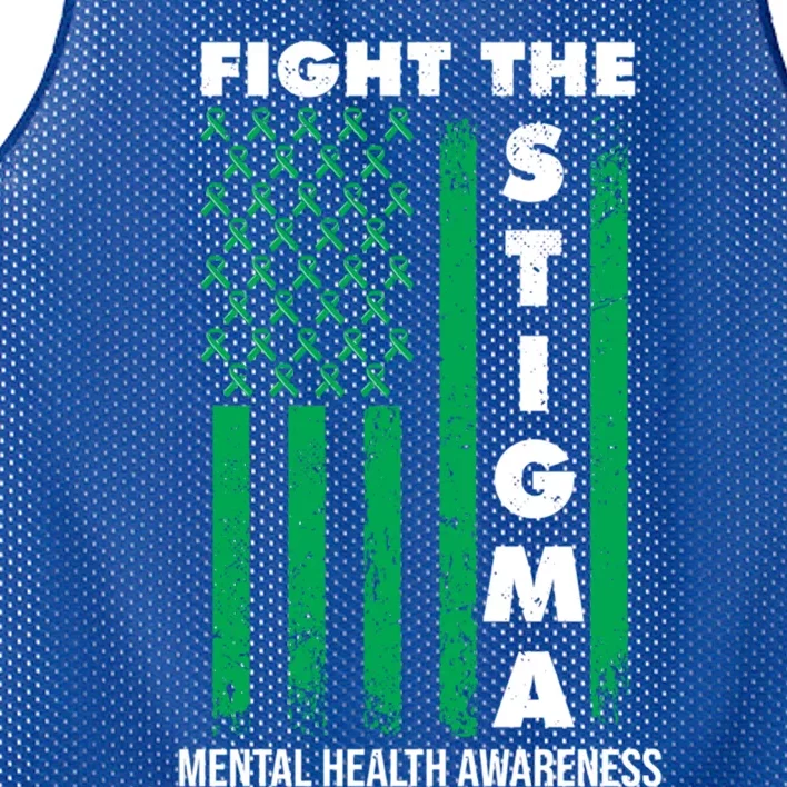 Fight The Stigma Tal Health Awareness Gift Mesh Reversible Basketball Jersey Tank