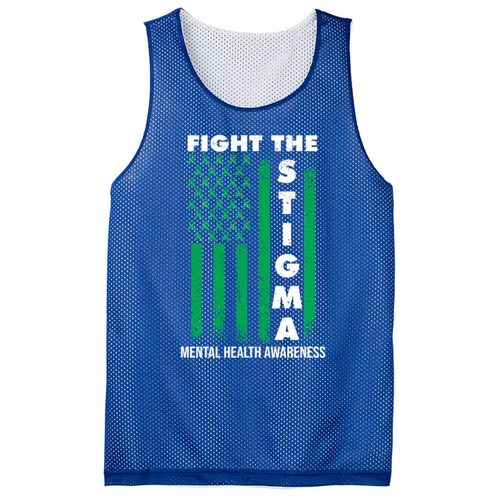 Fight The Stigma Tal Health Awareness Gift Mesh Reversible Basketball Jersey Tank