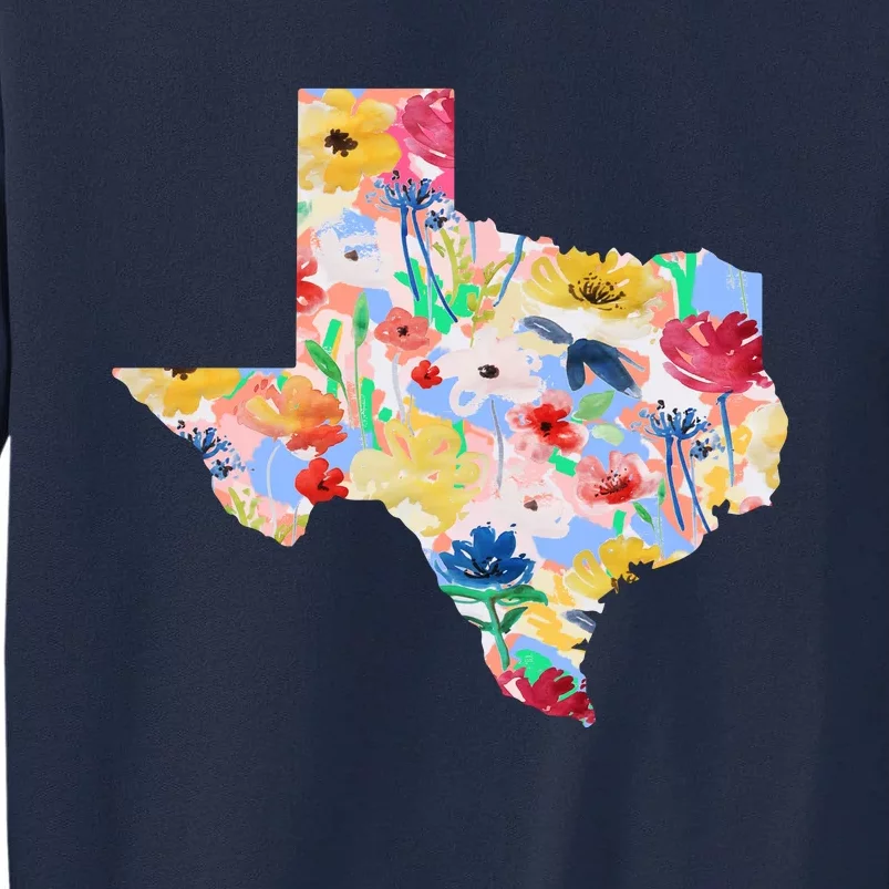 Flower Texas State Floral Design Tall Sweatshirt