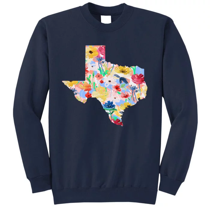 Flower Texas State Floral Design Tall Sweatshirt