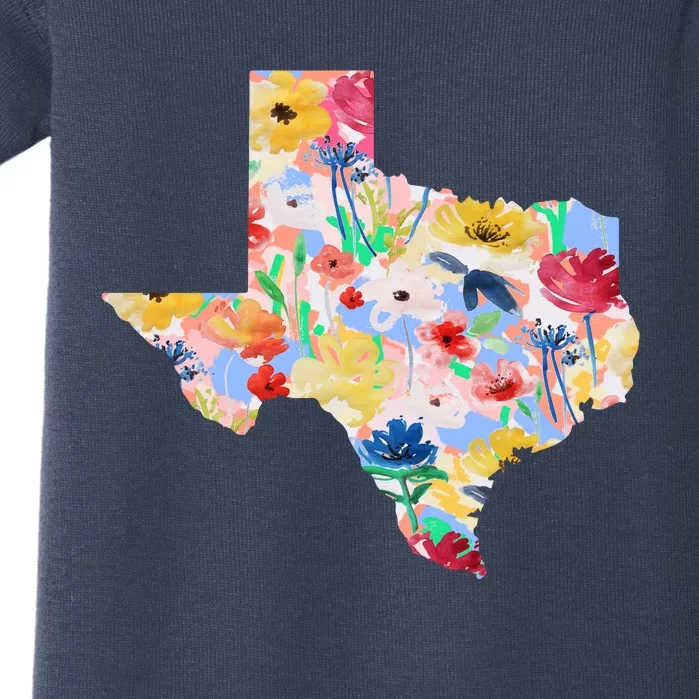 Flower Texas State Floral Design Baby Bodysuit