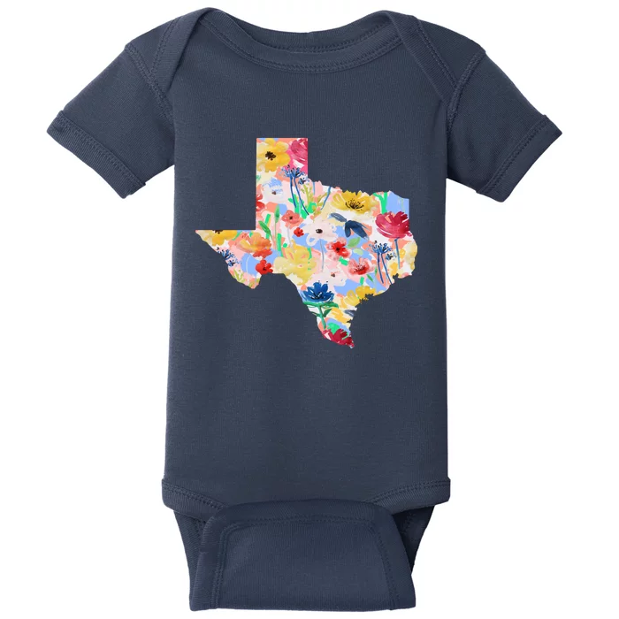 Flower Texas State Floral Design Baby Bodysuit