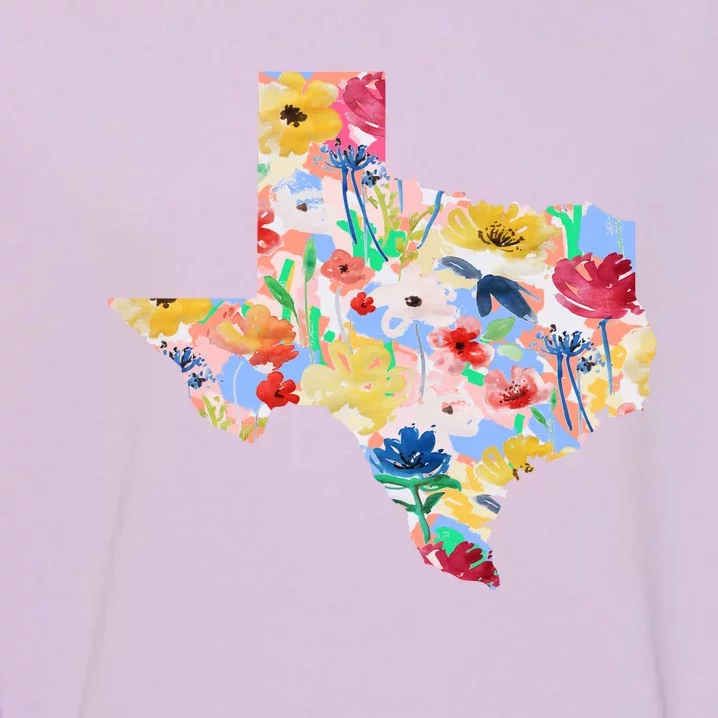 Flower Texas State Floral Design Garment-Dyed Sweatshirt