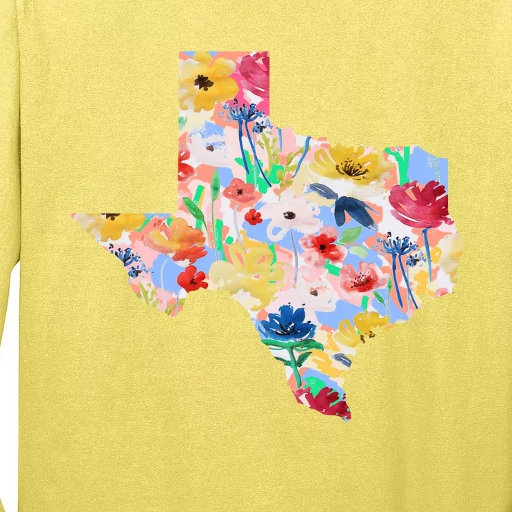 Flower Texas State Floral Design Long Sleeve Shirt