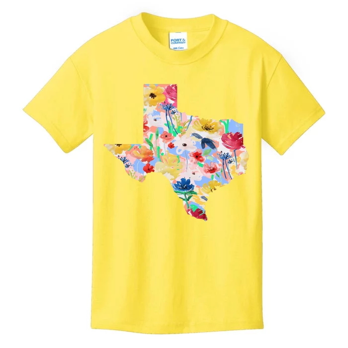 Flower Texas State Floral Design Kids T-Shirt