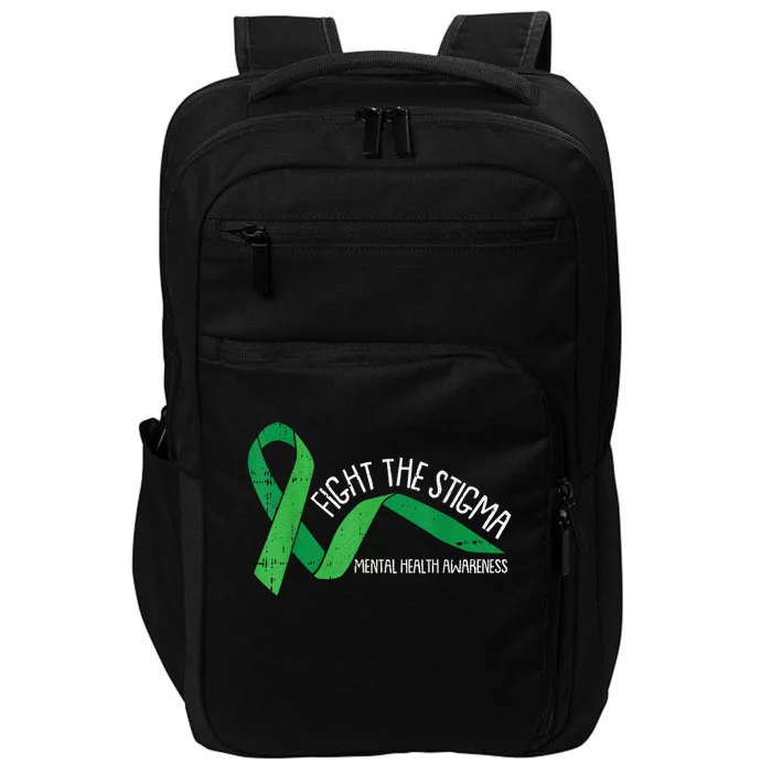 Fight The Stigma Mental Health Awareness Green Ribbon Impact Tech Backpack