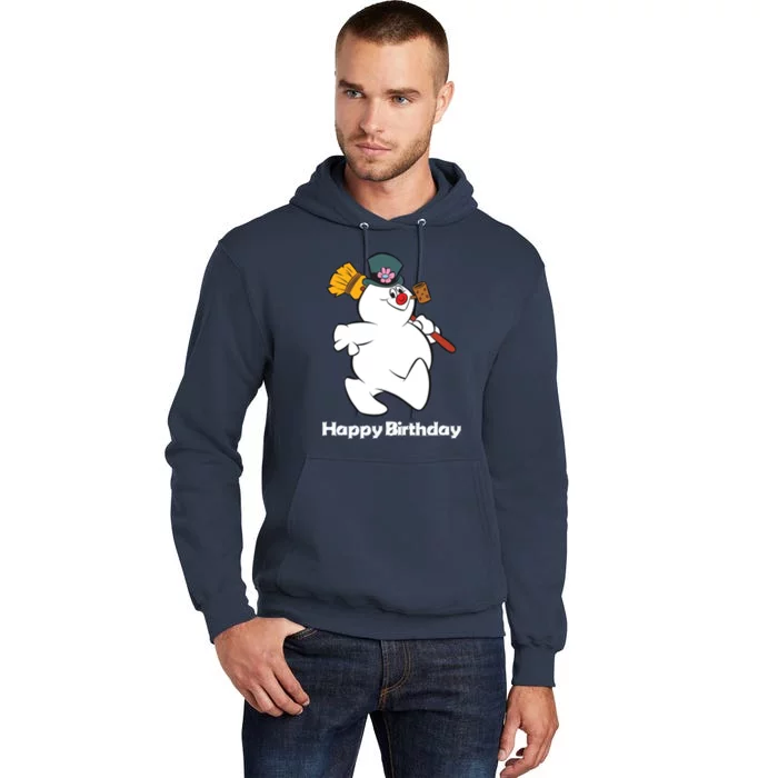 Frosty The Snowman Happy Birthday Christmas Graphic Tall Hoodie