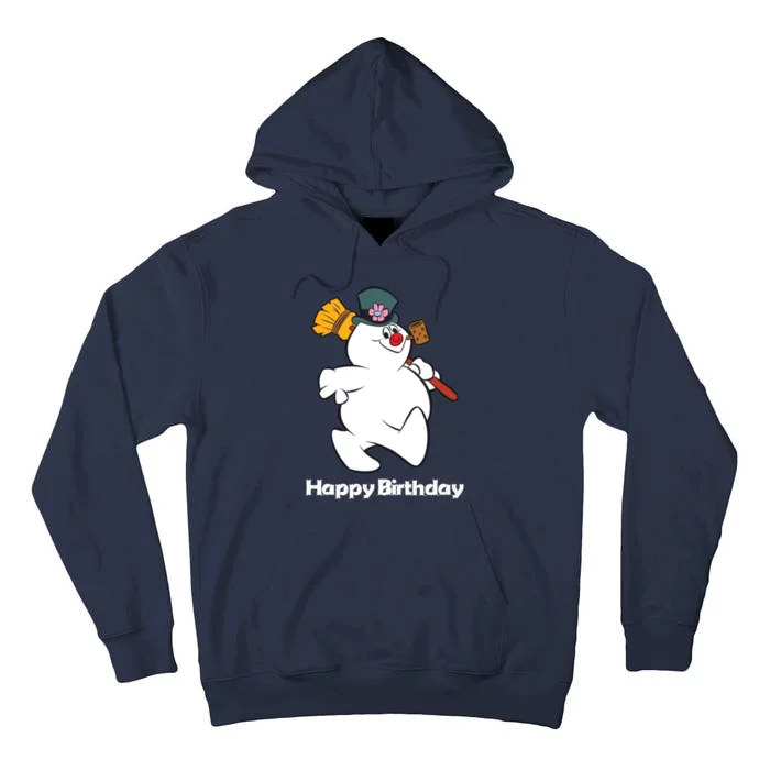 Frosty The Snowman Happy Birthday Christmas Graphic Tall Hoodie