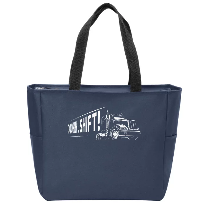 Funny Truck Semi Truck Driver CDL Truck Driver OTR Trucker Zip Tote Bag