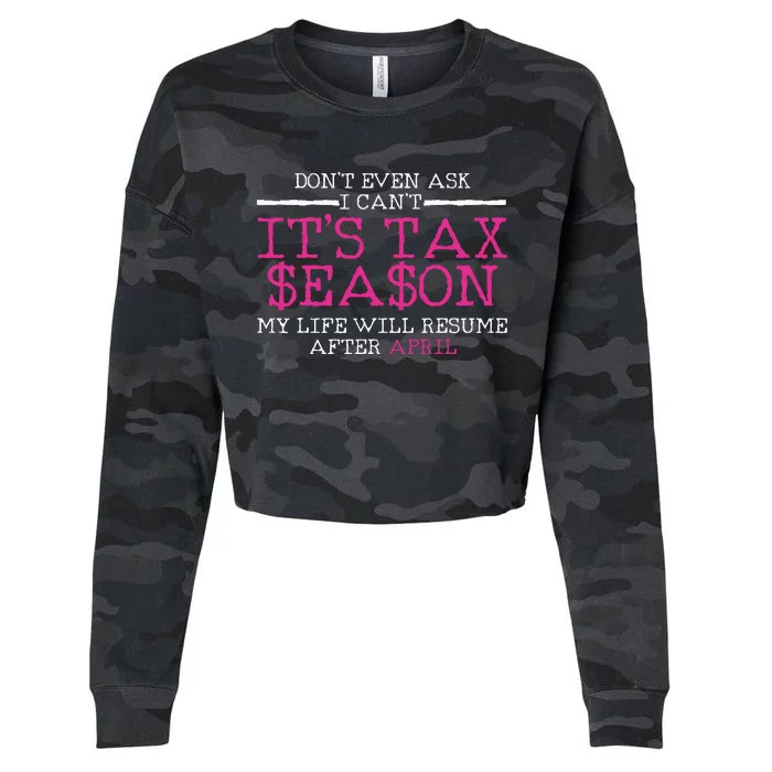 Funny Tax Season Accountant Taxation Gift Cropped Pullover Crew