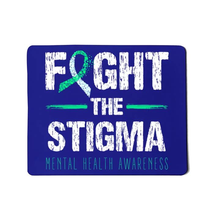 Fight The Stigma Tal Health Awareness Retro Green Ribbon Gift Mousepad