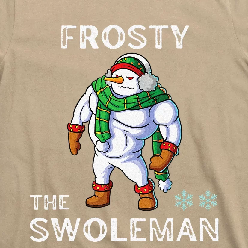 Frosty The Swoleman Funny Fitness Gym Training Christmas T-Shirt