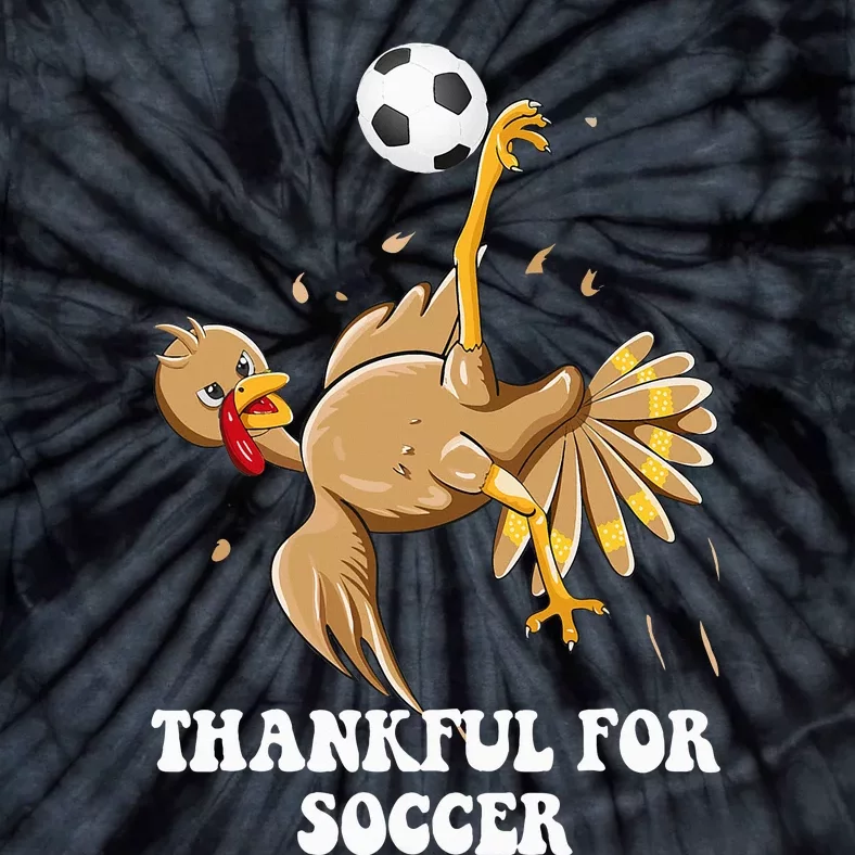 Funny Thanksgiving Soccer Turkey Bicycle Kick Tie-Dye T-Shirt