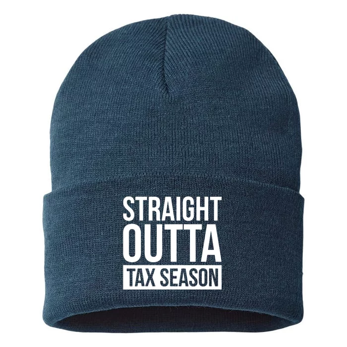 Funny Tax Season Gift Idea Tax Accountant Tax Sustainable Knit Beanie