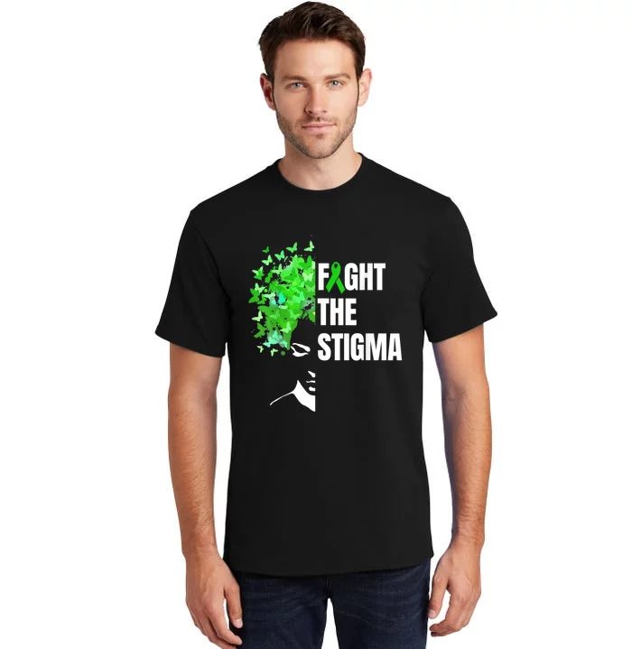 Fight The Stigma | Mental Health Awareness Month Green Tall T-Shirt