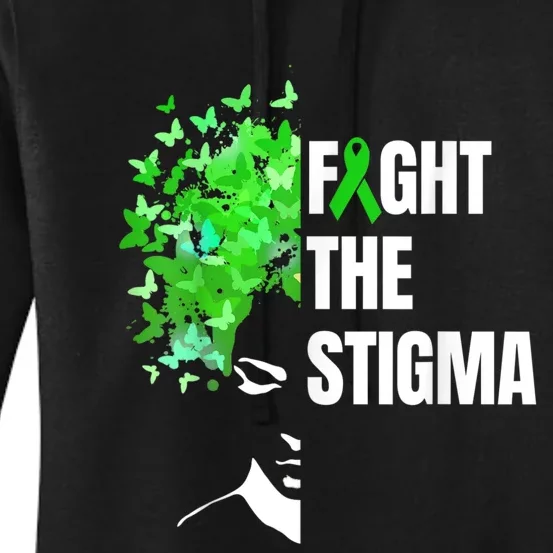 Fight The Stigma | Mental Health Awareness Month Green Women's Pullover Hoodie