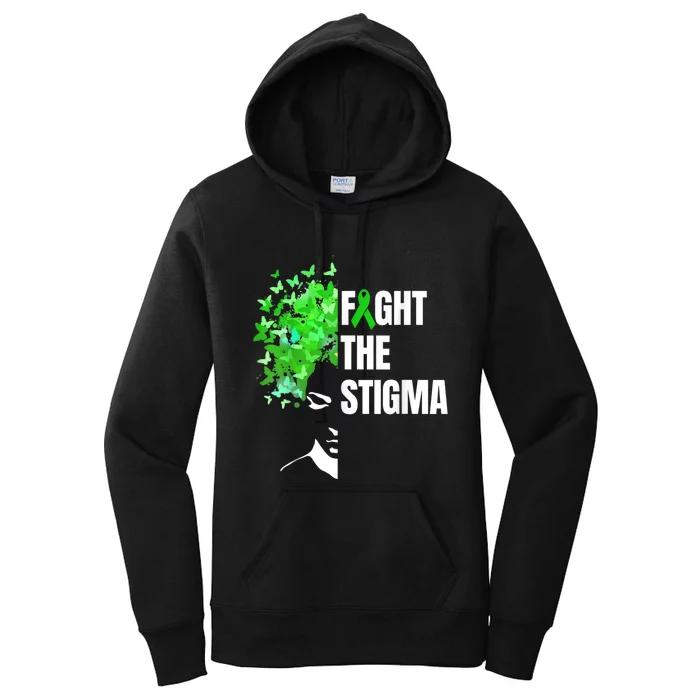 Fight The Stigma | Mental Health Awareness Month Green Women's Pullover Hoodie