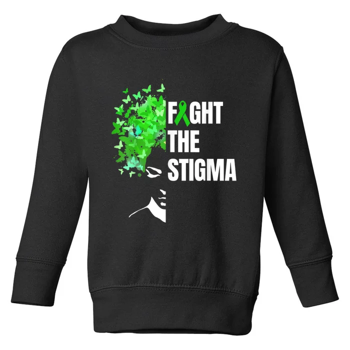 Fight The Stigma | Mental Health Awareness Month Green Toddler Sweatshirt