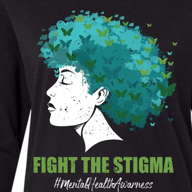 Fight The Stigma Tal Health Awareness Spread Positivity Cute Gift Womens Cotton Relaxed Long Sleeve T-Shirt