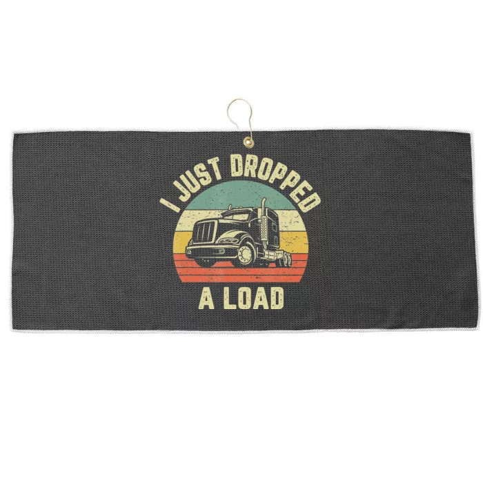 Funny Trucker Shirt Big Rig Semi Trailer Truck Driver Gift Large Microfiber Waffle Golf Towel