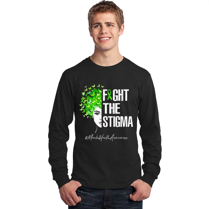 Fight The Stigma Mental Health Awareness Gift Long Sleeve Shirt