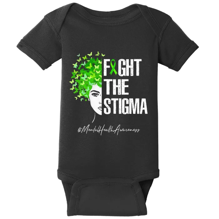 Fight The Stigma Mental Health Awareness Gift Baby Bodysuit