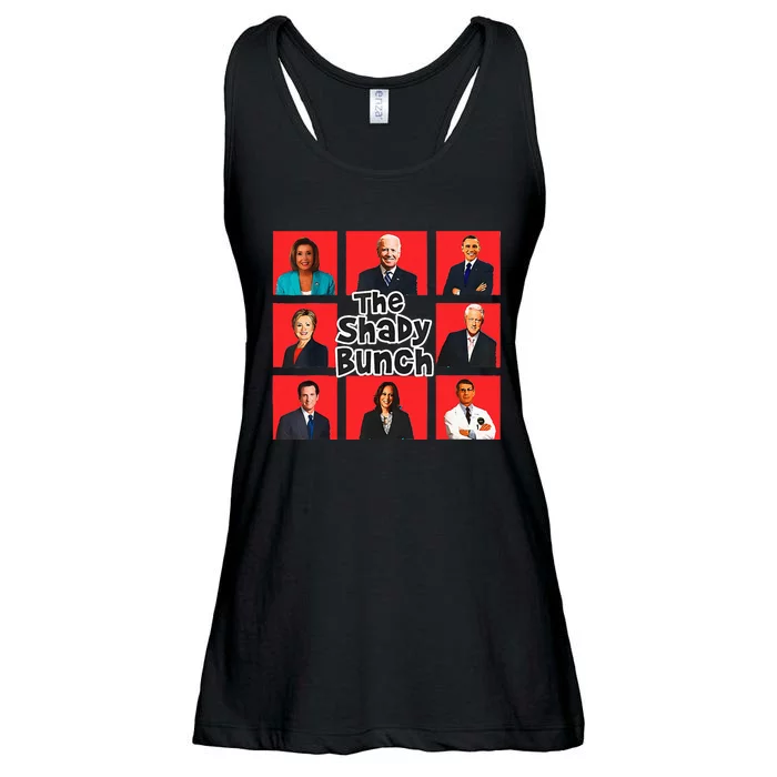 Funny The Shady Bunch Ladies Essential Flowy Tank