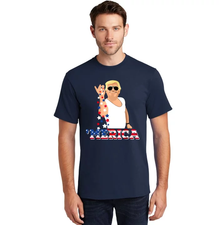 Funny Trump Salt Merica Freedom 4th Of July Tall T-Shirt