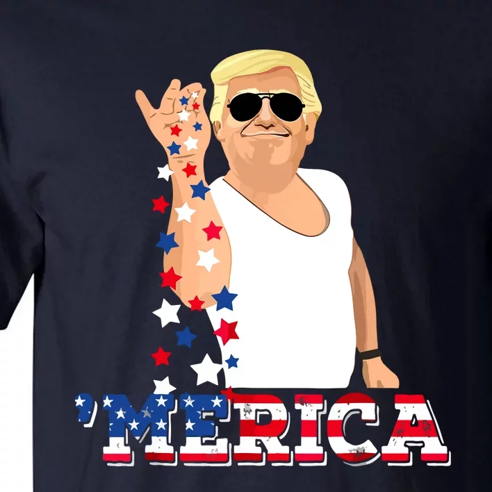 Funny Trump Salt Merica Freedom 4th Of July Tall T-Shirt