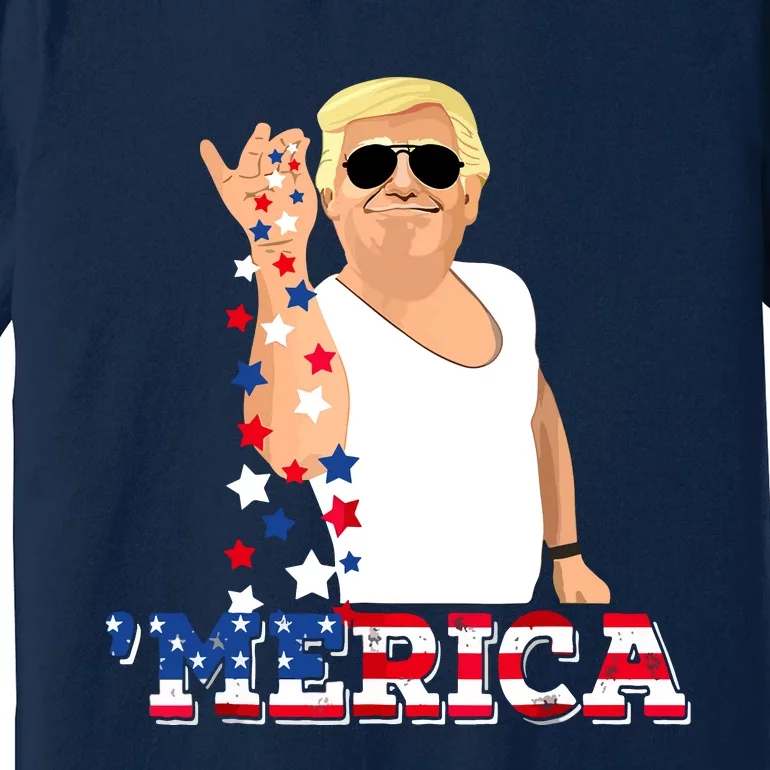 Funny Trump Salt Merica Freedom 4th Of July Premium T-Shirt