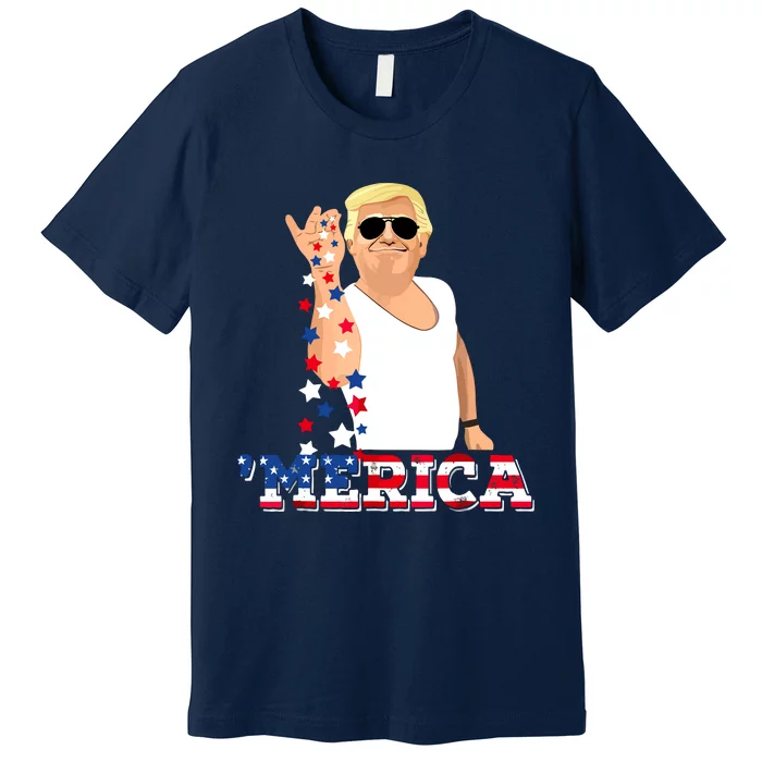 Funny Trump Salt Merica Freedom 4th Of July Premium T-Shirt