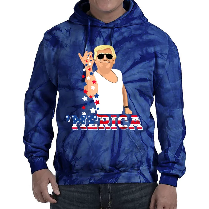 Funny Trump Salt Merica Freedom 4th Of July Tie Dye Hoodie