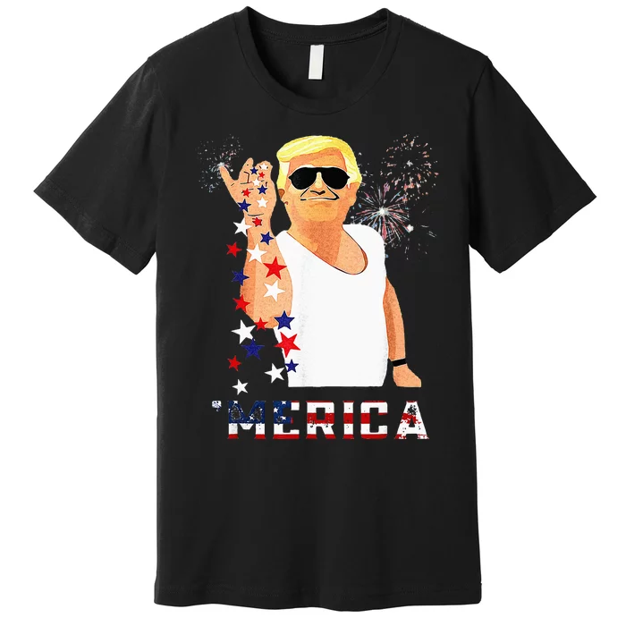 Funny Trump Salt Merica Freedom 4th Of July Gifts Premium T-Shirt