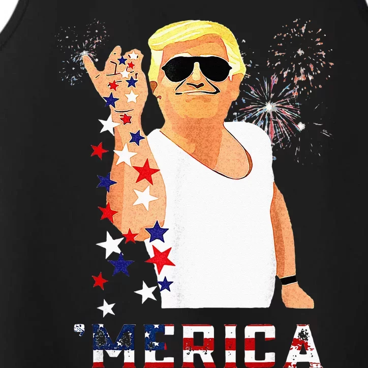 Funny Trump Salt Merica Freedom 4th Of July Gifts Performance Tank