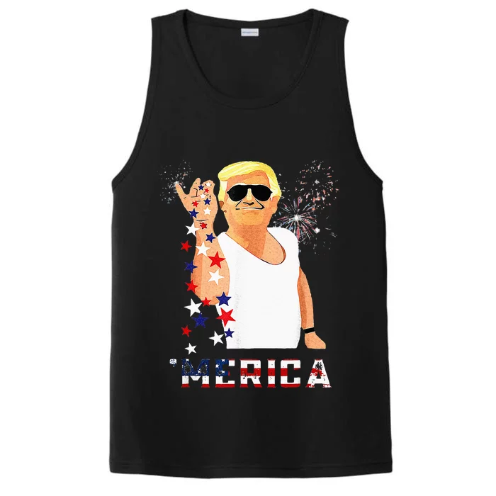 Funny Trump Salt Merica Freedom 4th Of July Gifts Performance Tank