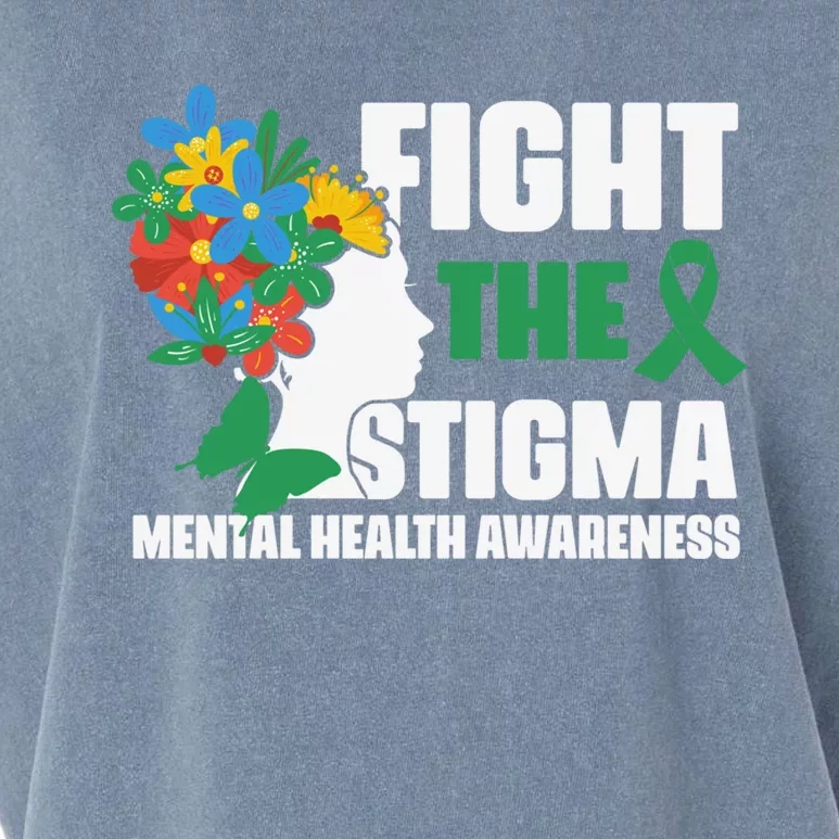 Fight The Stigma Tal Health Awareness Support Gift Garment-Dyed Women's Muscle Tee