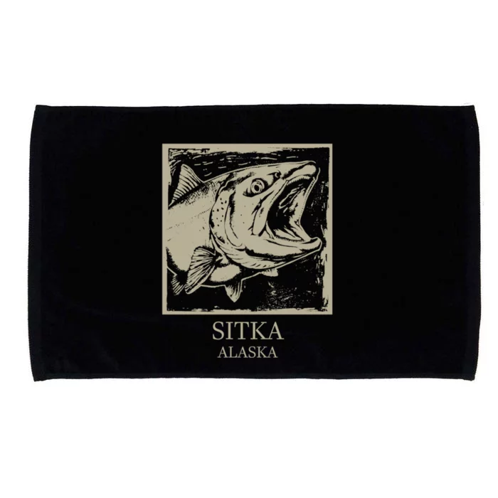 Fishing Town Souvenir Sitka Alaska Gift Microfiber Hand Towel